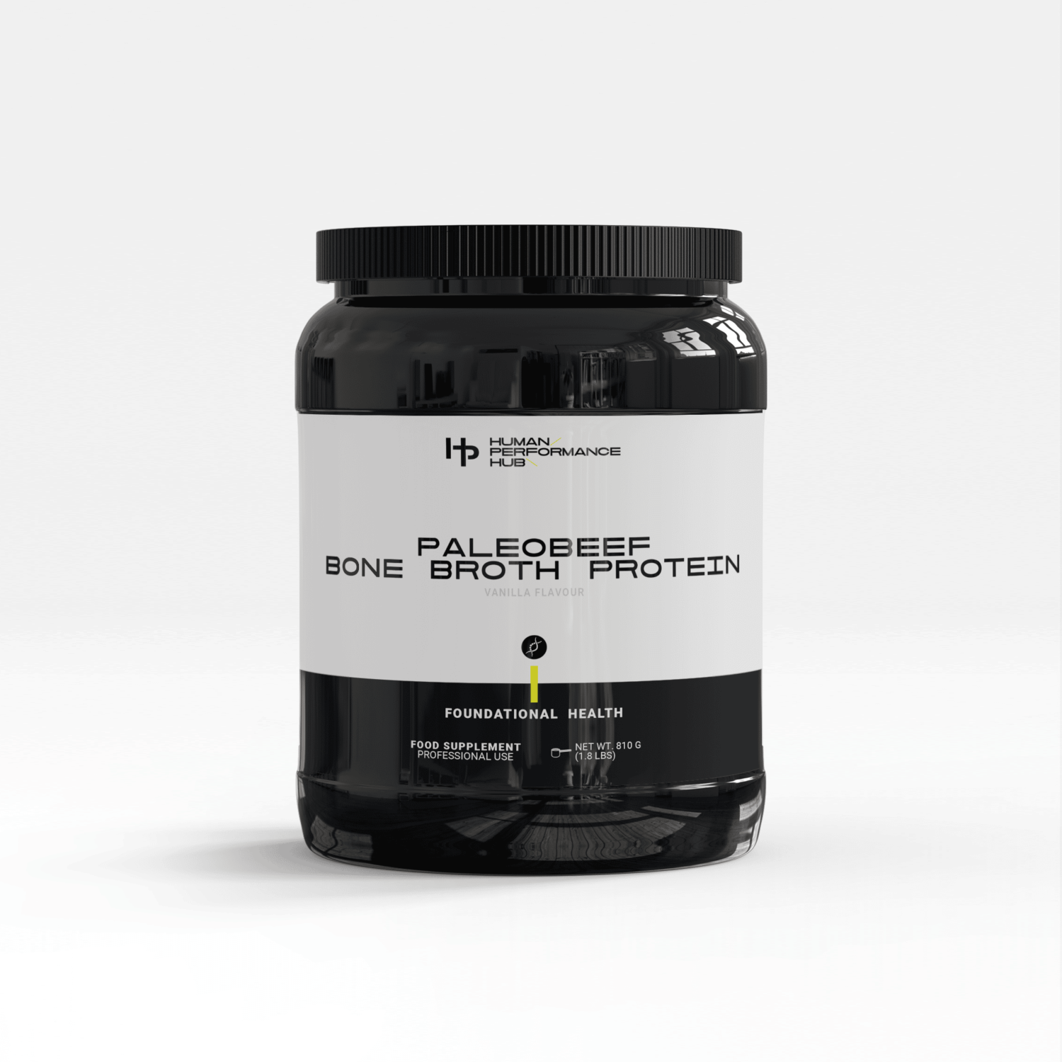 HPH Bone Broth Protein Powder PureBeef Chocolate Flavoured Human